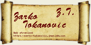 Žarko Tokanović vizit kartica